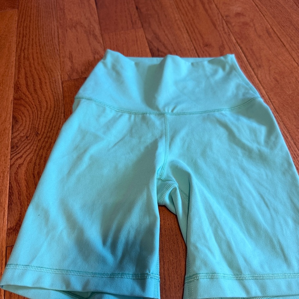 Yogalicious Blue Bike Shorts High-Waisted Stretchy
